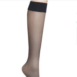 NWT DKNY Women's Black Micronet Knee High